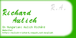 richard aulich business card