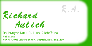 richard aulich business card